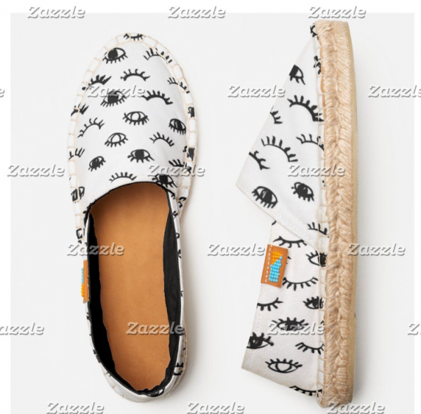 Espadril dengan Desain Doodle atau Sketsa Tangan